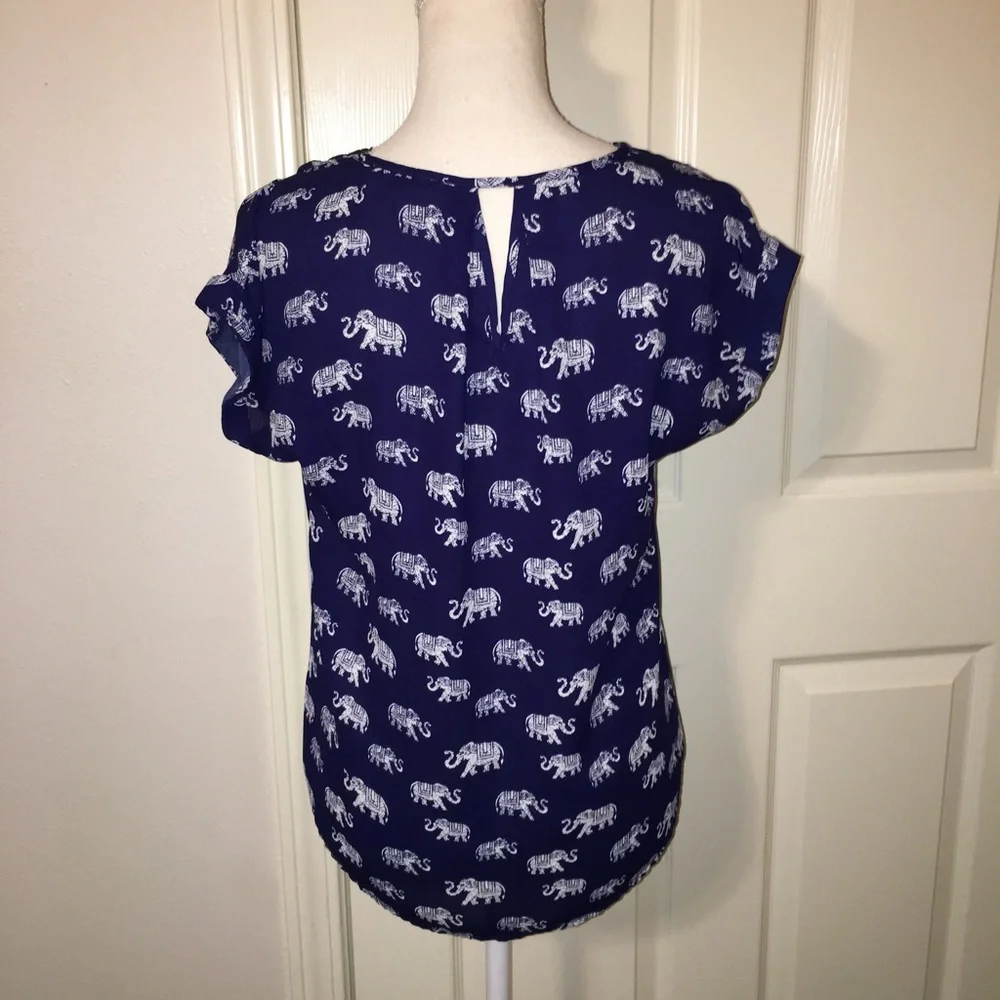 Pink Rose Elephant Print Top - Picture 4 of 10